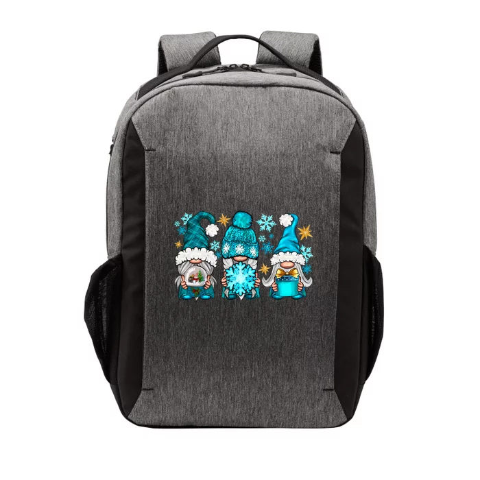 Winter Gnomies Xmas Blue Plaid Gnomes Meaningful Gift Vector Backpack