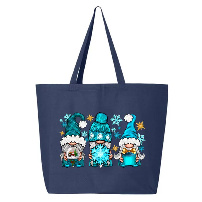 Winter Gnomies Xmas Blue Plaid Gnomes Meaningful Gift 25L Jumbo Tote