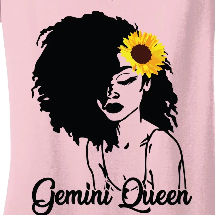 Womens Gemini Zodiac Sign Astrology T May June Birthday Women's V-Neck T-Shirt