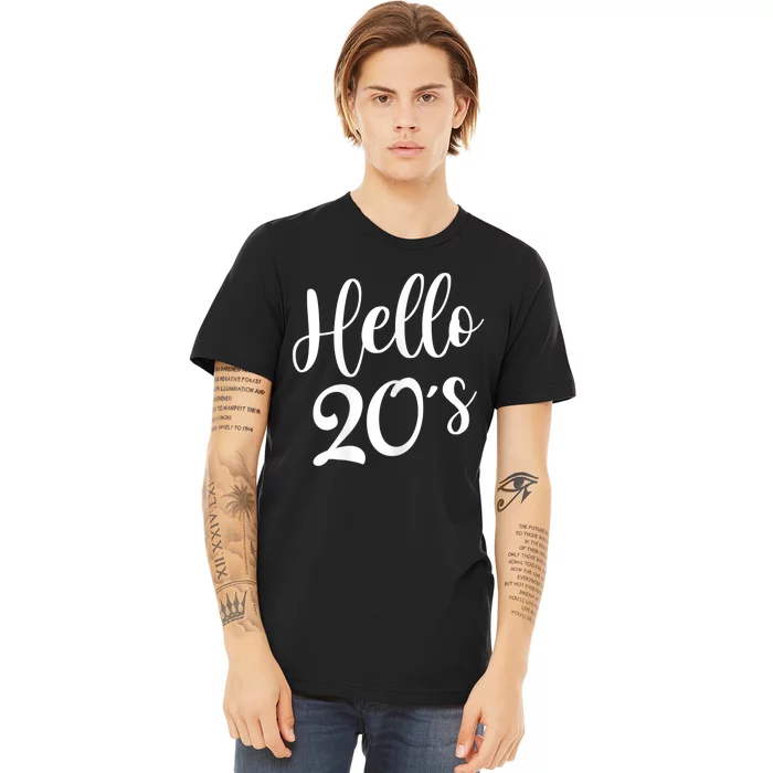 Wo Hello 20's Wo 20 Year Old 20th Birthday Gift Bday Squad Premium T-Shirt