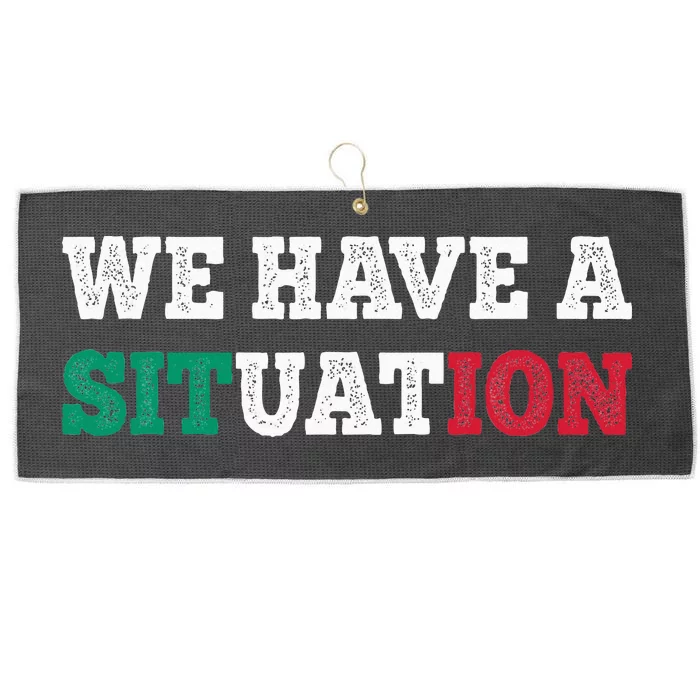 We Have A Situation New Jersey Garden Nj Shore Large Microfiber Waffle Golf Towel