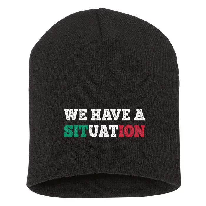 We Have A Situation New Jersey Garden Nj Shore Short Acrylic Beanie