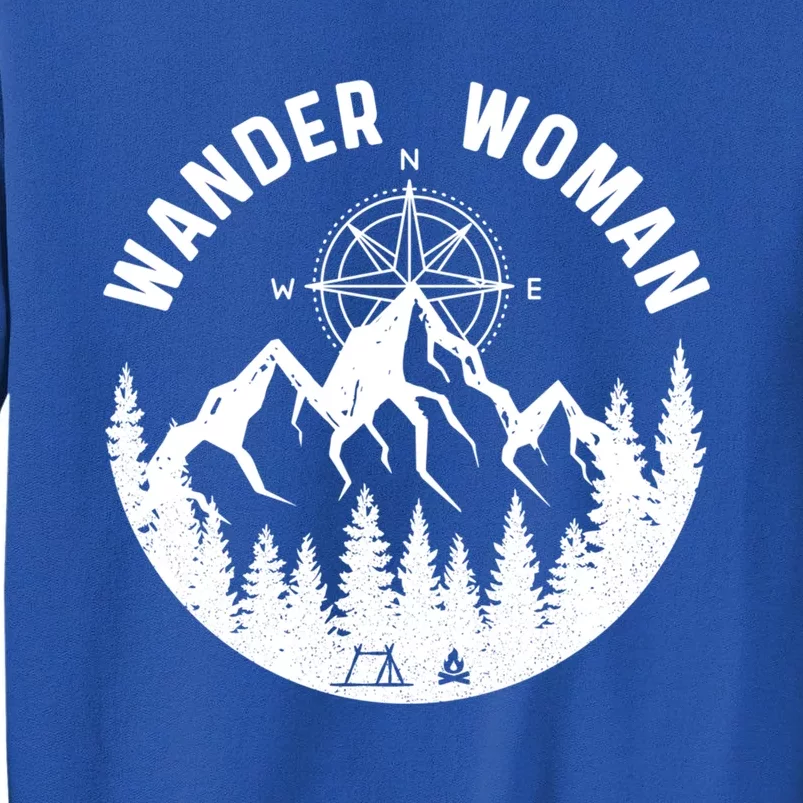 Wander Hiking Adventure Camping Road Trip Crew Gift Sweatshirt