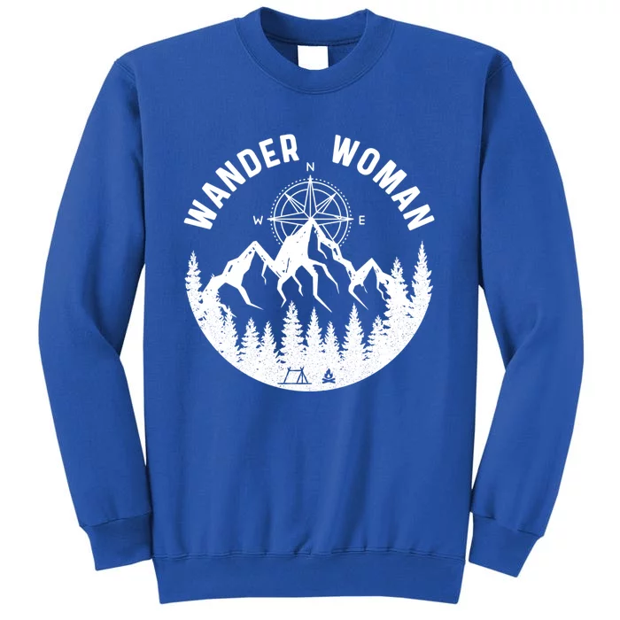 Wander Hiking Adventure Camping Road Trip Crew Gift Sweatshirt