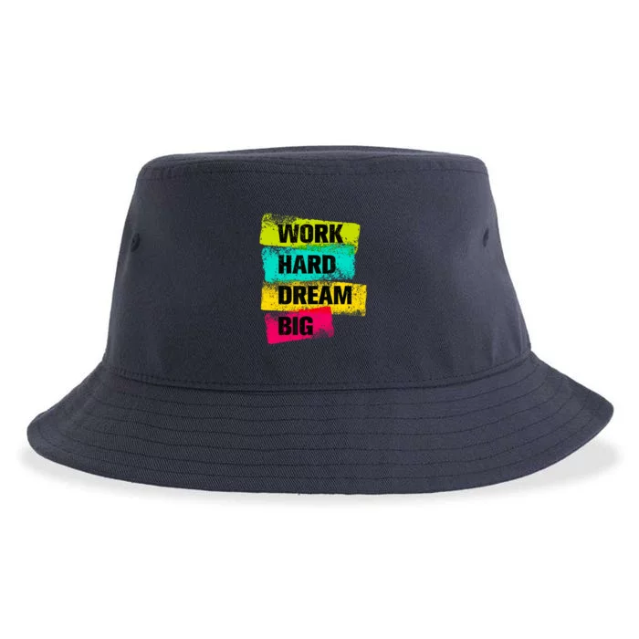 Work Hard & Always Dream Big Graphic Tees & Cool Designs Sustainable Bucket Hat