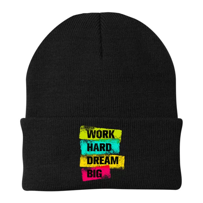 Work Hard & Always Dream Big Graphic Tees & Cool Designs Knit Cap Winter Beanie