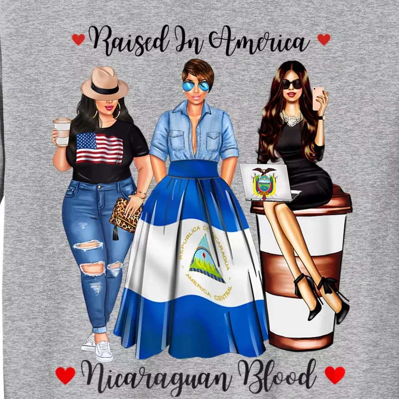 Womenss Half American Half Nicaraguan Womenss USA Born In Nicaragua Sweatshirt