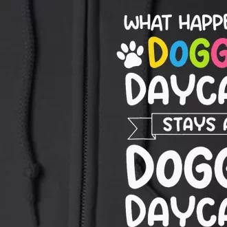 What happens at doggie daycare Quote Dog Daycare Worker Full Zip Hoodie