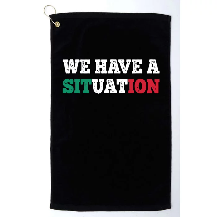 We Have A Situation New Jersey Garden Nj Shore Italian Flag Platinum Collection Golf Towel