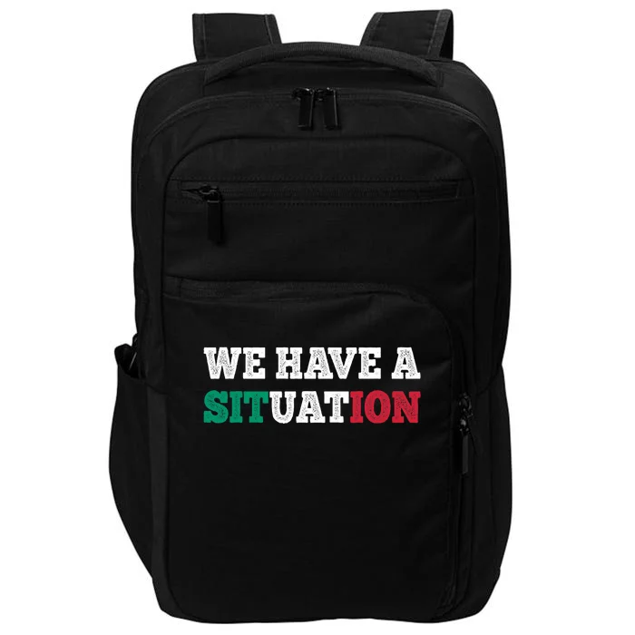 We Have A Situation New Jersey Garden Nj Shore Italian Flag Impact Tech Backpack