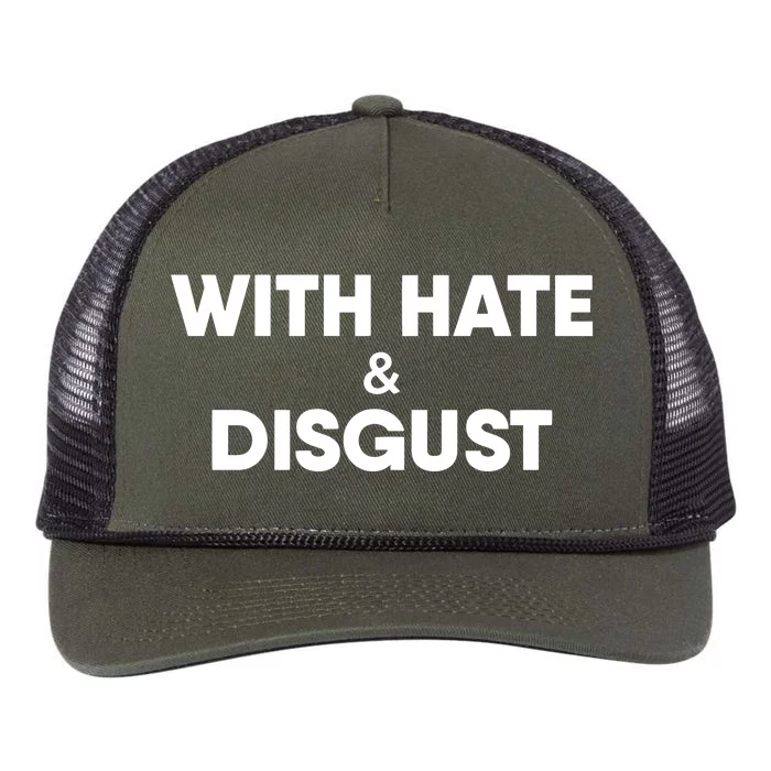 With Hate And Disgust Retro Rope Trucker Hat Cap