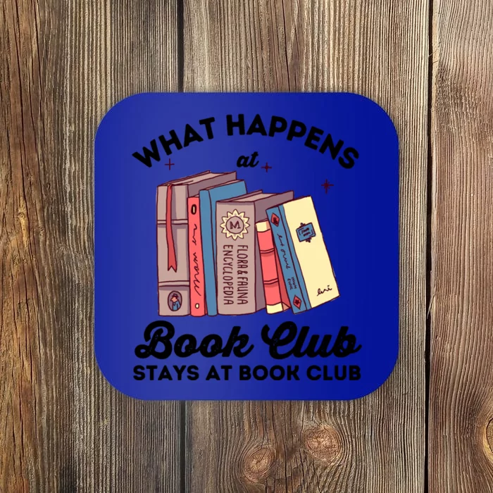 What Happens At Book Club Stays At Book Club Book Lover Nerd Gift Coaster