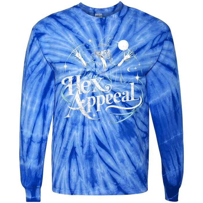 Witchy Hex Appeal Fun And Spooky Halloween Vibes Cute Gift Tie-Dye Long Sleeve Shirt