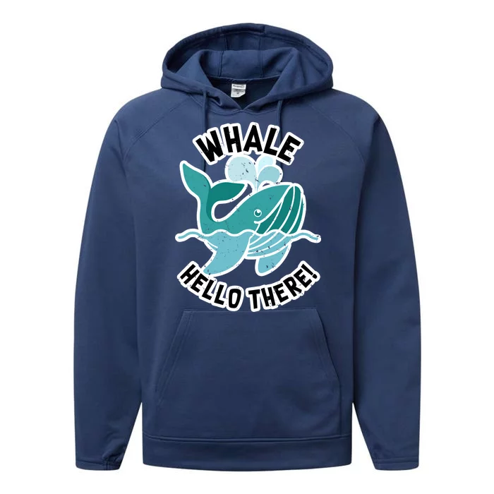 Whale Hello There Performance Fleece Hoodie