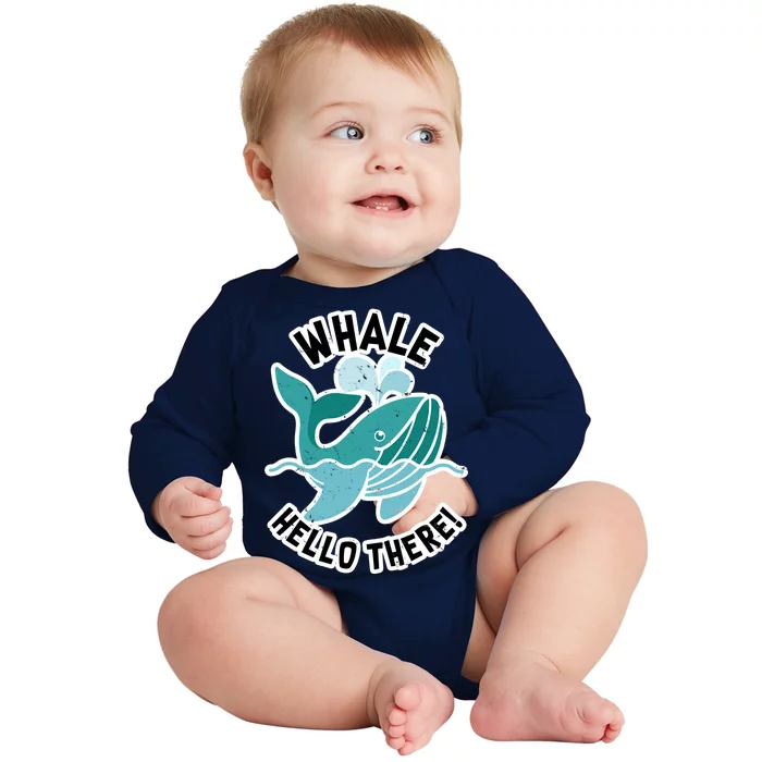 Whale Hello There Baby Long Sleeve Bodysuit