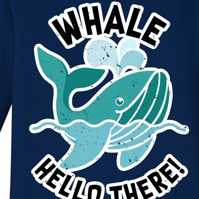 Whale Hello There Baby Long Sleeve Bodysuit