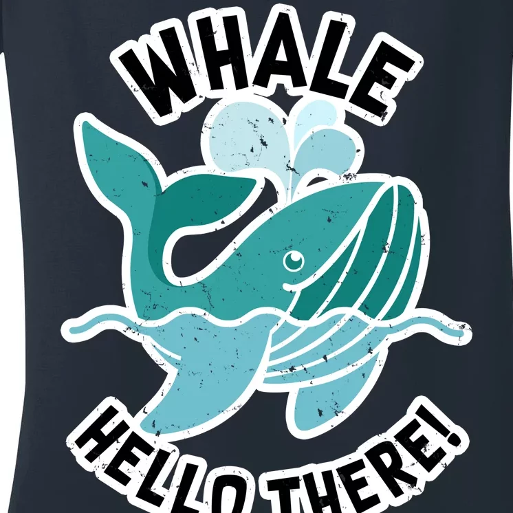 Whale Hello There Women's V-Neck T-Shirt