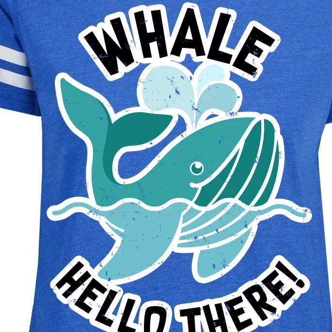 Whale Hello There Enza Ladies Jersey Football T-Shirt