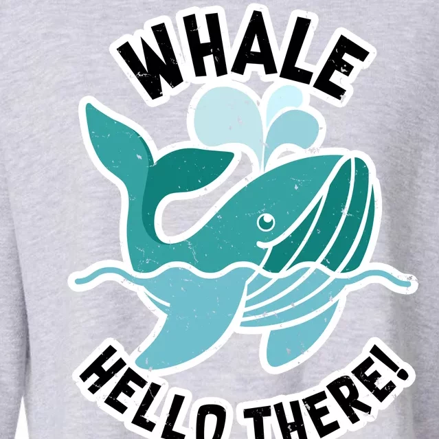 Whale Hello There Cropped Pullover Crew