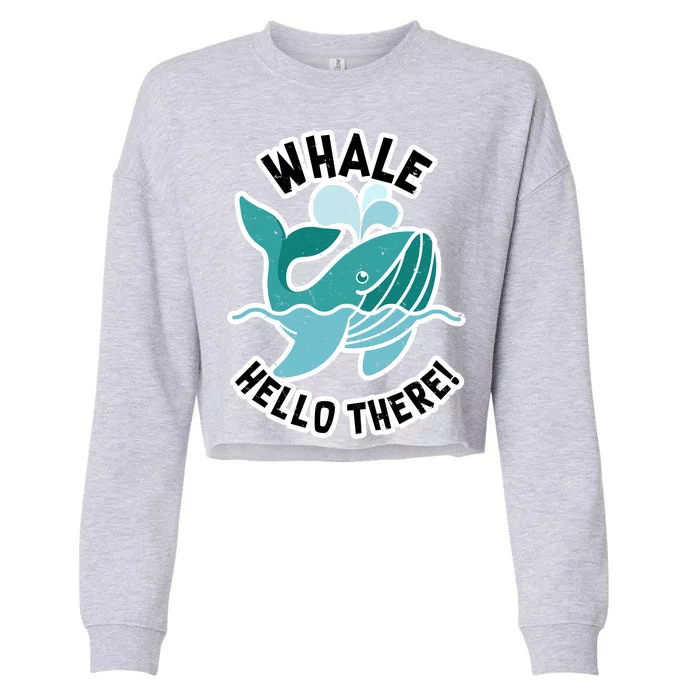 Whale Hello There Cropped Pullover Crew