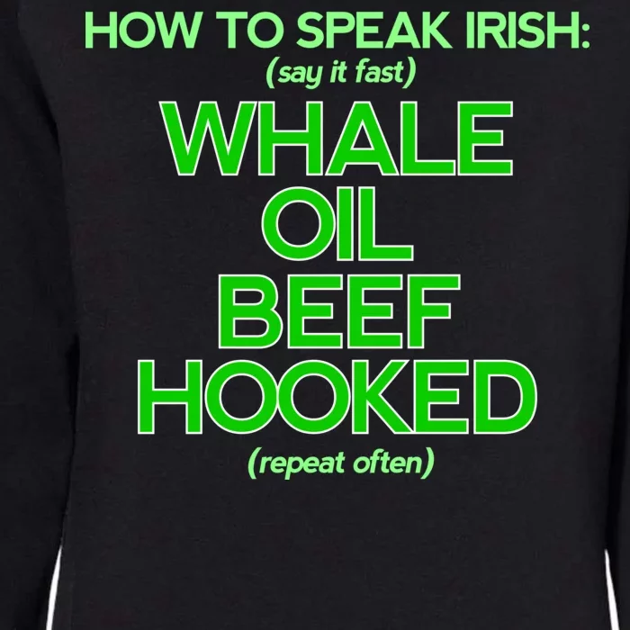 Whale Oil Beef Hooked Womens California Wash Sweatshirt