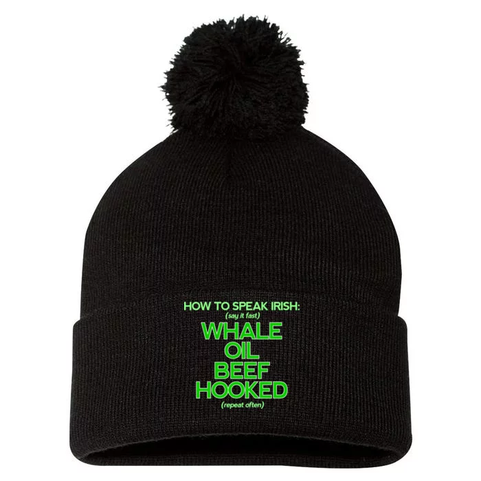 Whale Oil Beef Hooked Pom Pom 12in Knit Beanie