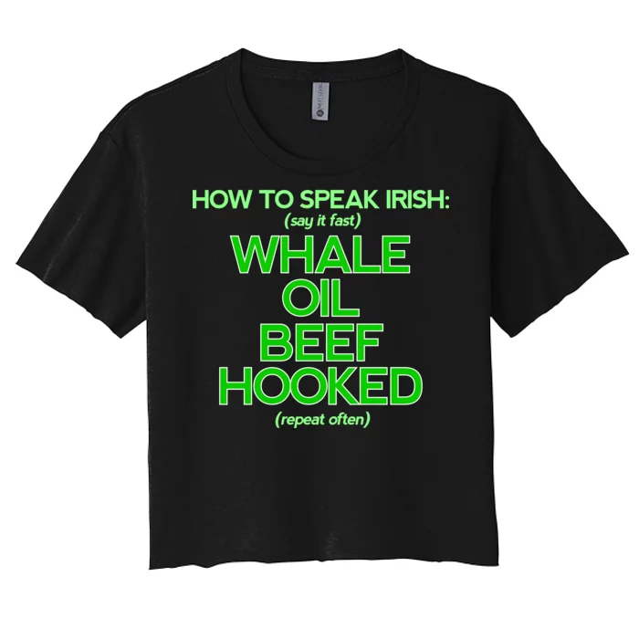 Whale Oil Beef Hooked Women's Crop Top Tee