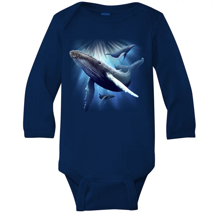 Whales Baby Long Sleeve Bodysuit