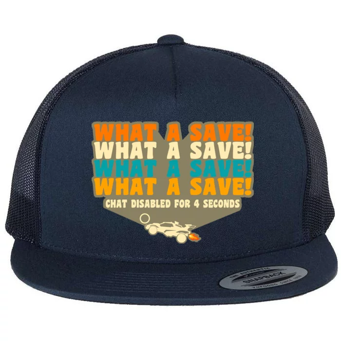 What A Save Rocket Soccer Flat Bill Trucker Hat