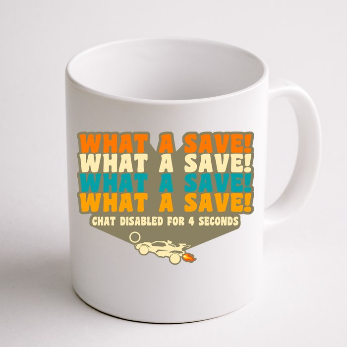 What A Save Rocket Soccer Front & Back Coffee Mug