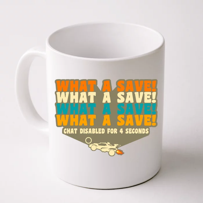 What A Save Rocket Soccer Front & Back Coffee Mug