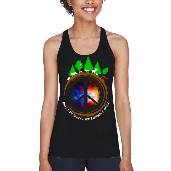 What A Wonderful World Women's Racerback Tank