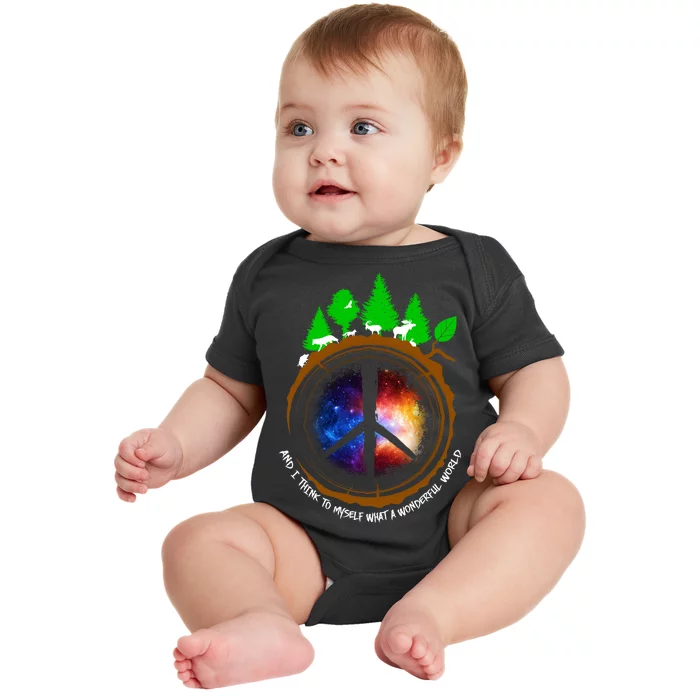 What A Wonderful World Baby Bodysuit