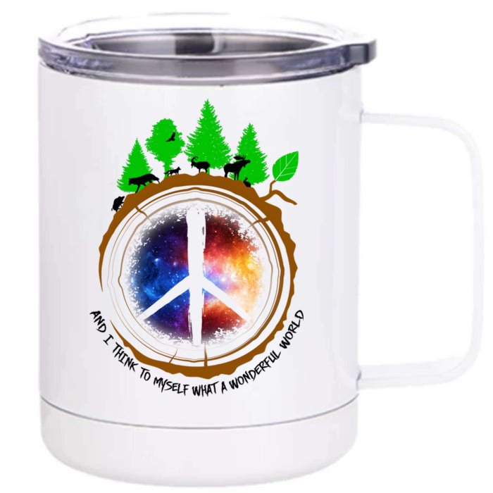 What A Wonderful World Front & Back 12oz Stainless Steel Tumbler Cup