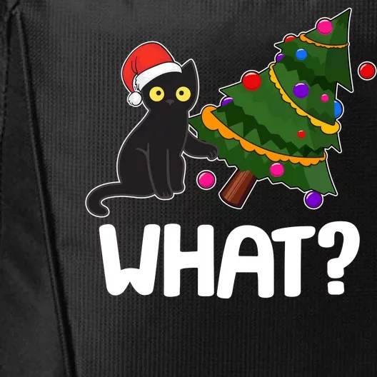 What? Bad Cat Knocking Over Christmas Tree City Backpack