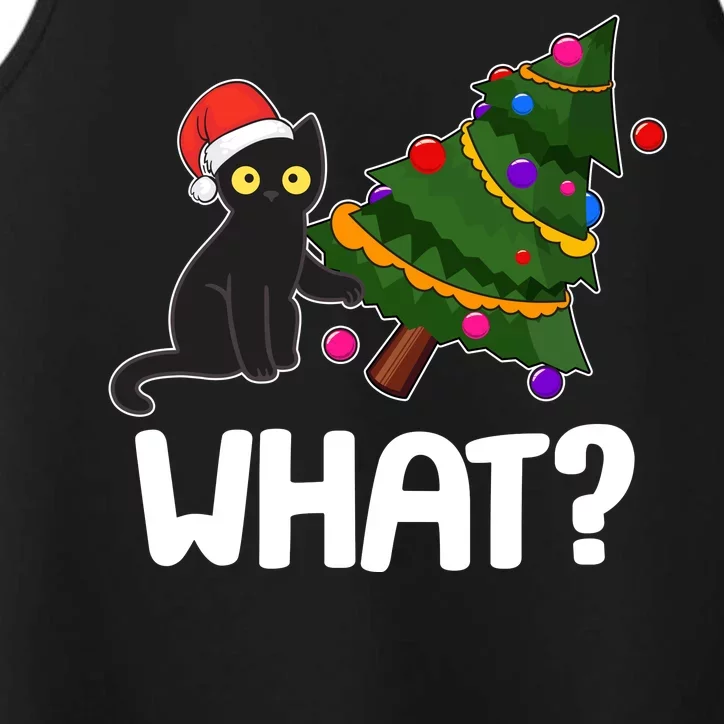 What? Bad Cat Knocking Over Christmas Tree Performance Tank