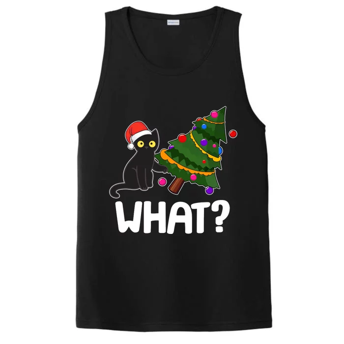 What? Bad Cat Knocking Over Christmas Tree Performance Tank