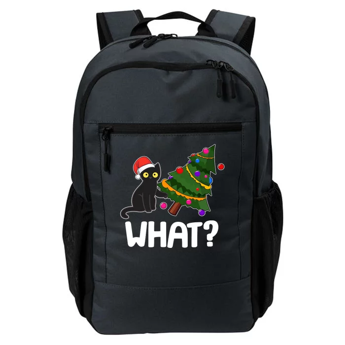 What? Bad Cat Knocking Over Christmas Tree Daily Commute Backpack