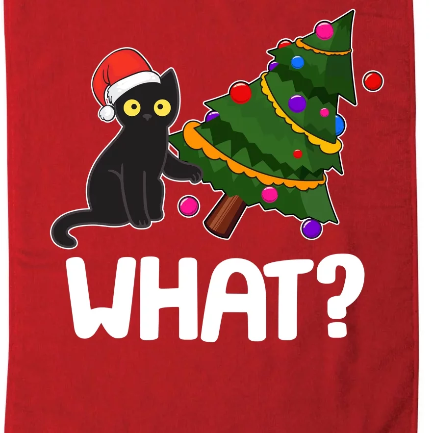 What? Bad Cat Knocking Over Christmas Tree Platinum Collection Golf Towel