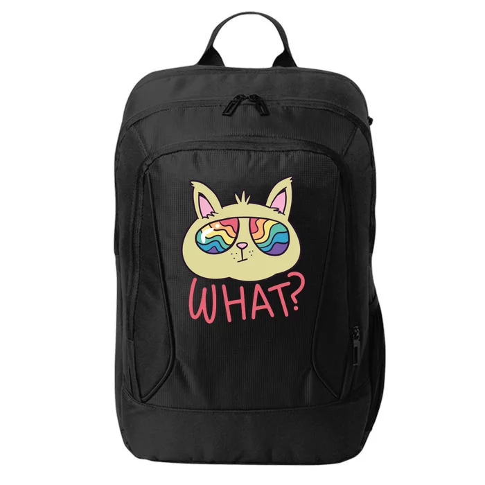 What Cat Rainbow Sunglasses City Backpack