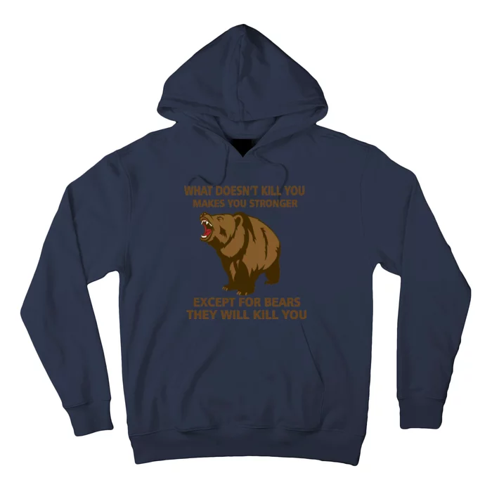 What Doesn't Kill You Makes You Stronger Except For Bears Hoodie