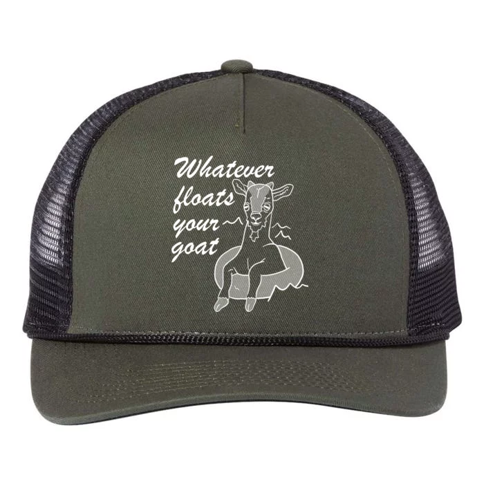 What Ever Floats Your Goat Retro Rope Trucker Hat Cap