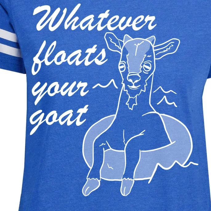 What Ever Floats Your Goat Enza Ladies Jersey Football T-Shirt