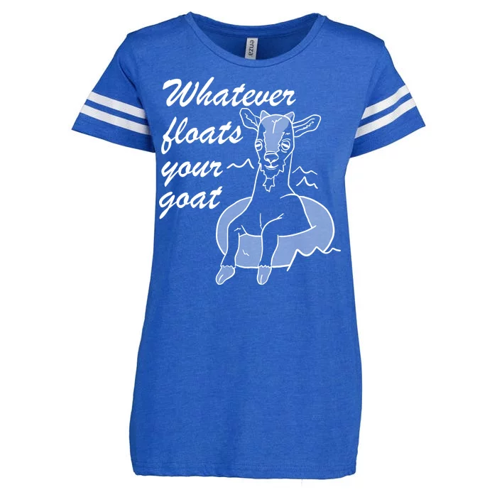 What Ever Floats Your Goat Enza Ladies Jersey Football T-Shirt