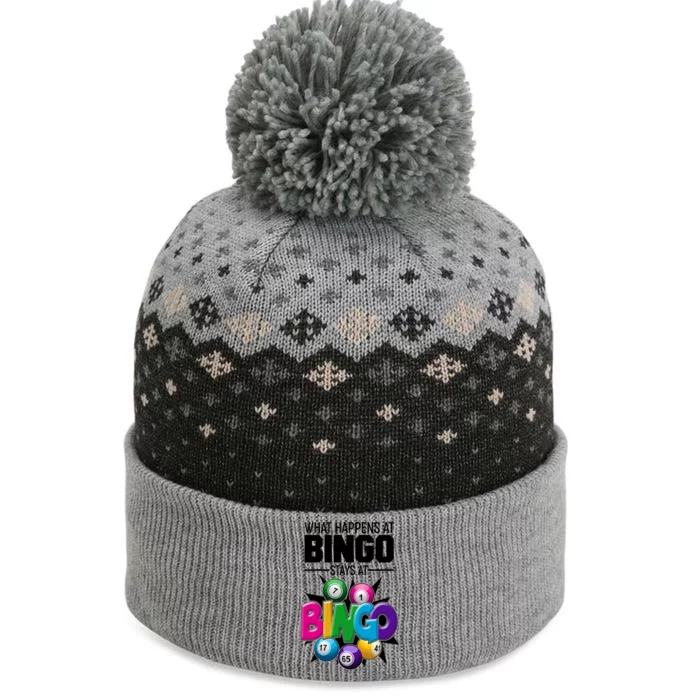 What Happens At Bingo Stays At Bingo The Baniff Cuffed Pom Beanie