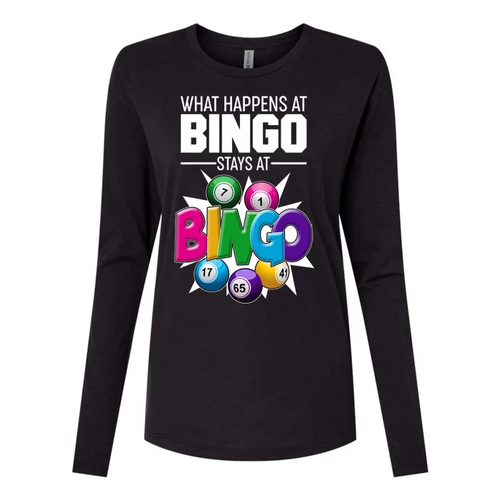 What Happens At Bingo Stays At Bingo Womens Cotton Relaxed Long Sleeve T-Shirt