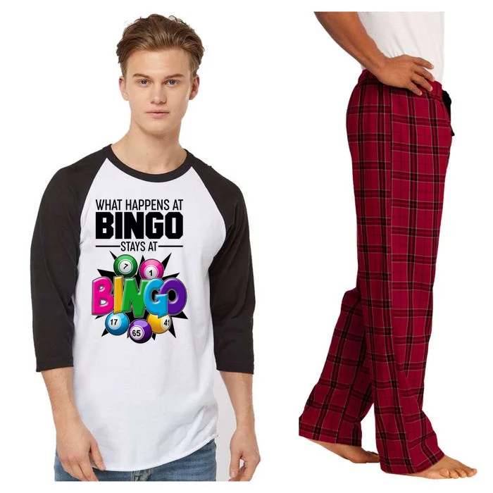 What Happens At Bingo Stays At Bingo Raglan Sleeve Pajama Set