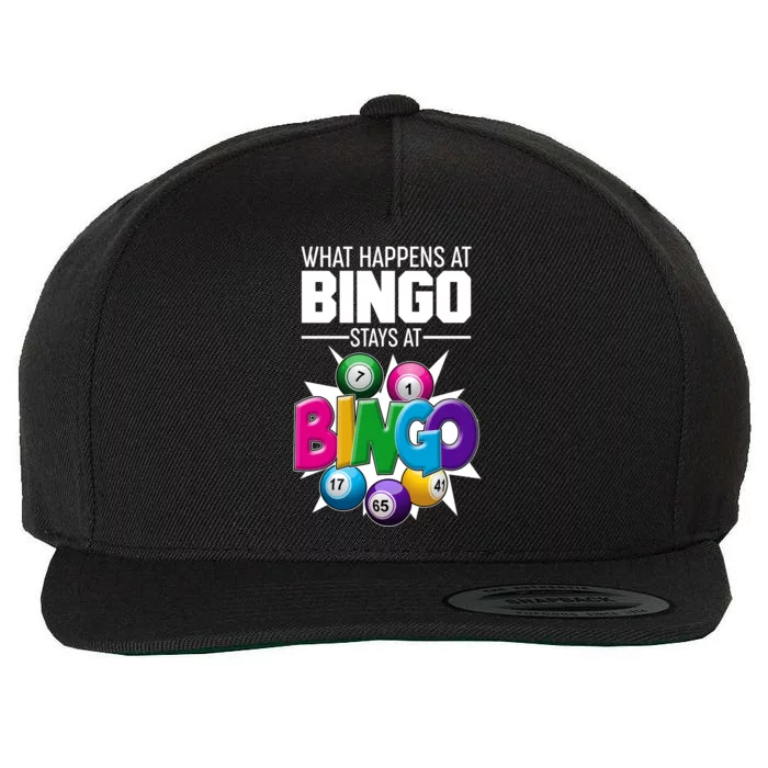 What Happens At Bingo Stays At Bingo Wool Snapback Cap