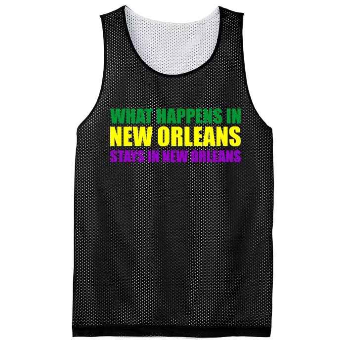 What Happens in New Orleans Stays in New Orleans Mardi Gras Mesh Reversible Basketball Jersey Tank