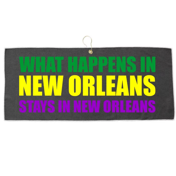 What Happens in New Orleans Stays in New Orleans Mardi Gras Large Microfiber Waffle Golf Towel